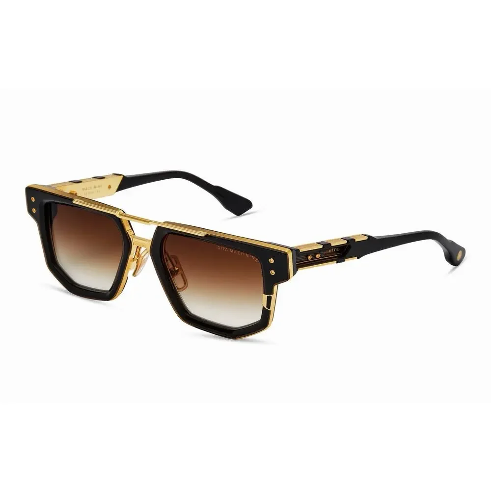 DITA MACH NINE DTS 478 01 Black Yellow Gold Brown Gradient Sunglasses AUTHENTIC